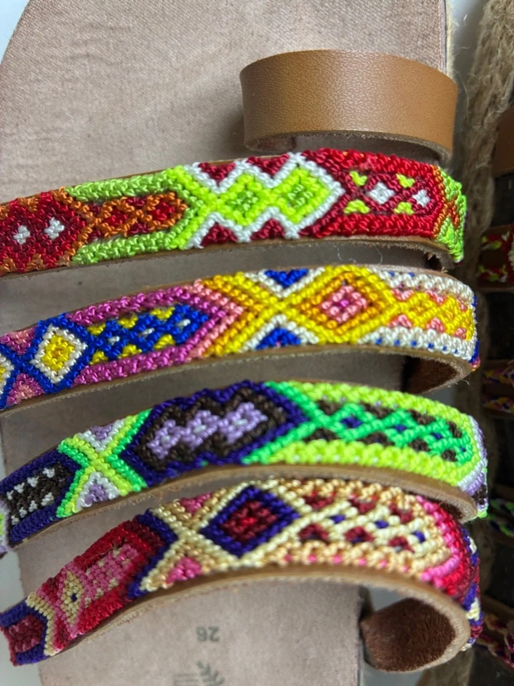 🇲🇽Authentic Leather Mexican Huarache Sandal🇲🇽 Handmade Artsan Mex 26 US 9.5-10